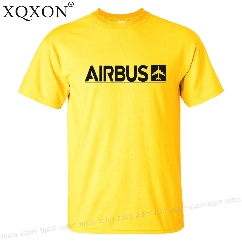 Yellow XQXON-, новые Забавные футболки, летние мужские хлопковые футболки, мужские футболки с принтом Airbus, K712 - Цвет: Yellow