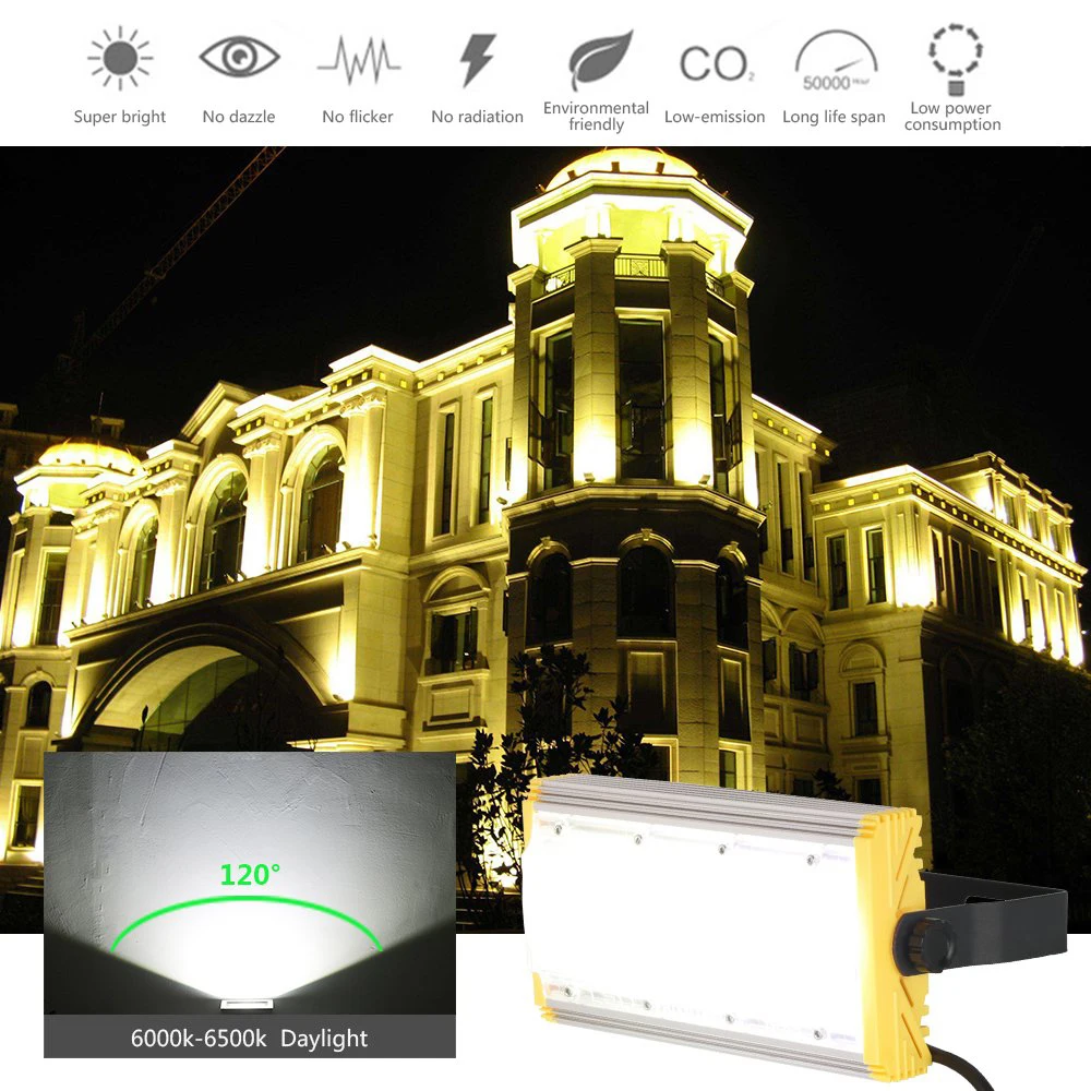 50 Вт Светодиодный прожектор светильник на открытом воздухе удара светодиодный