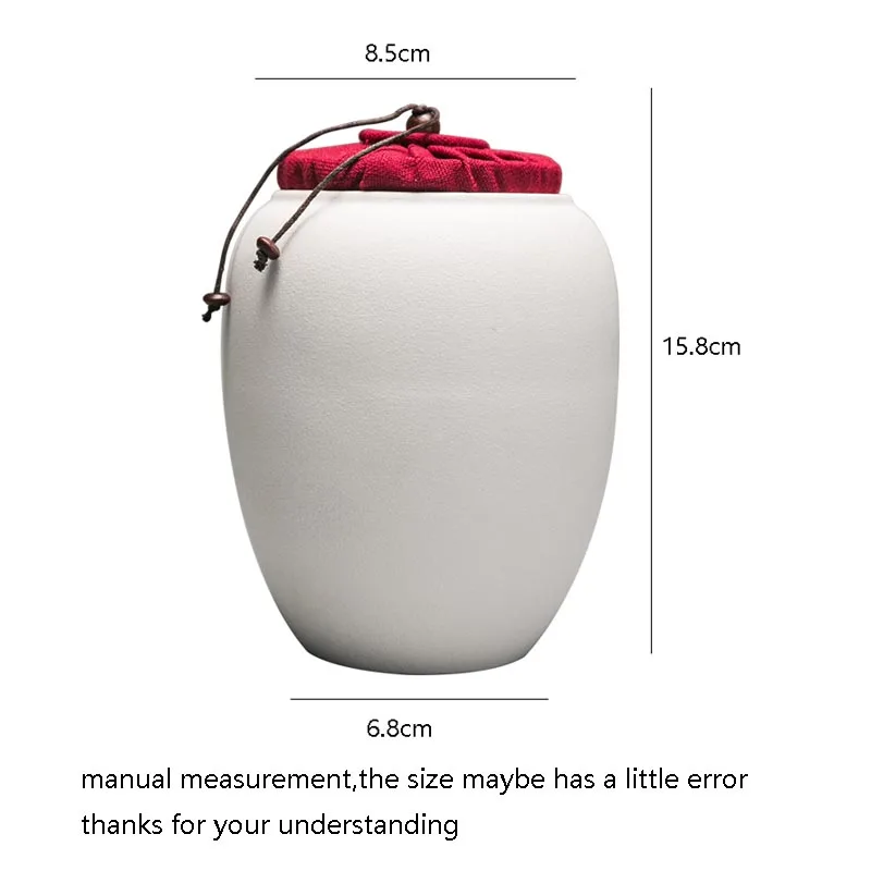 Короткая керамическая грубая чайная банка черная белая коробка для хранения чая