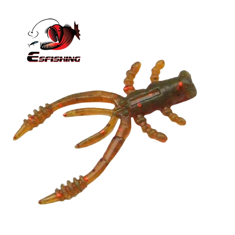 Esfishing плавающий Раков 10 шт. 4,5 см 0,8 г подледной рыбалки Craw наживка isca искусственные песка, мягкие приманки для дергающаяся приманка рыболовные крючки ходить рыбы бас-гитара