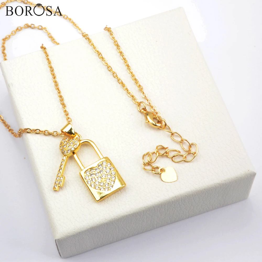 Женское Ожерелье золотистого цвета с фианитами и цепочкой для ключей модное