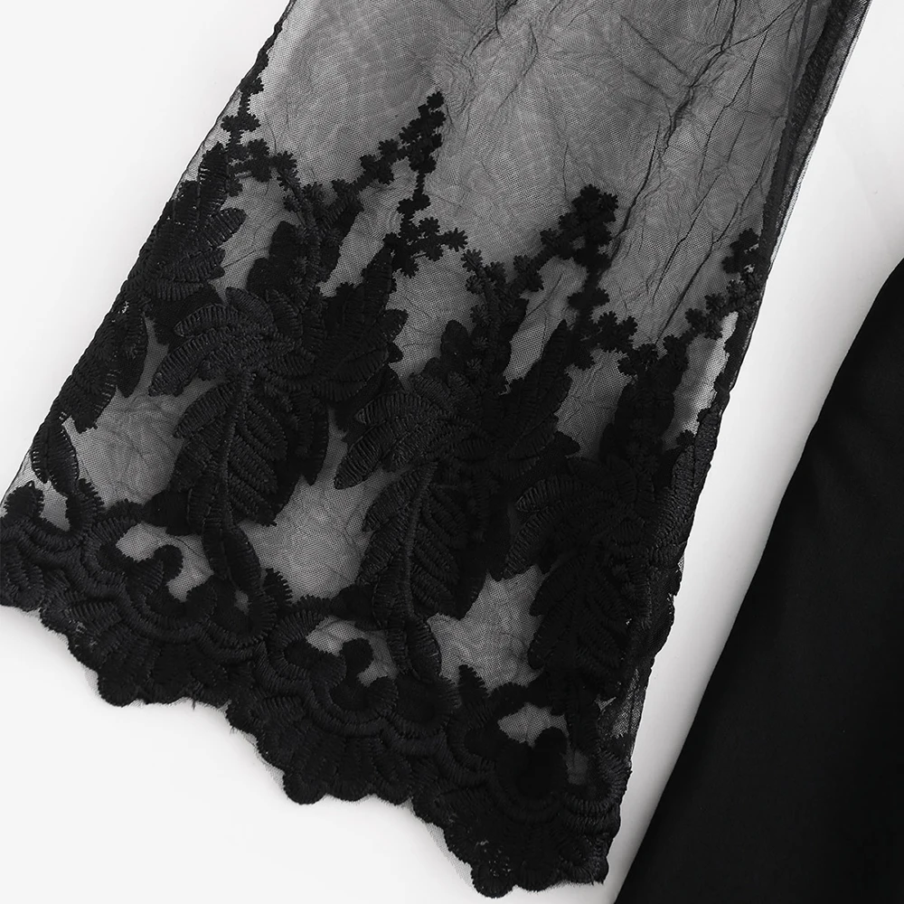 ZAFUL с открытыми плечами сетчатая панель укороченный костюм из двух частей