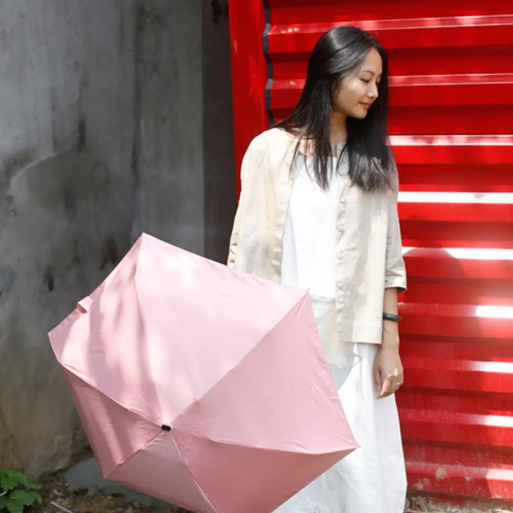 Новый карманный мини Зонт от дождя Женские ветрозащитные прочные складные зонты
