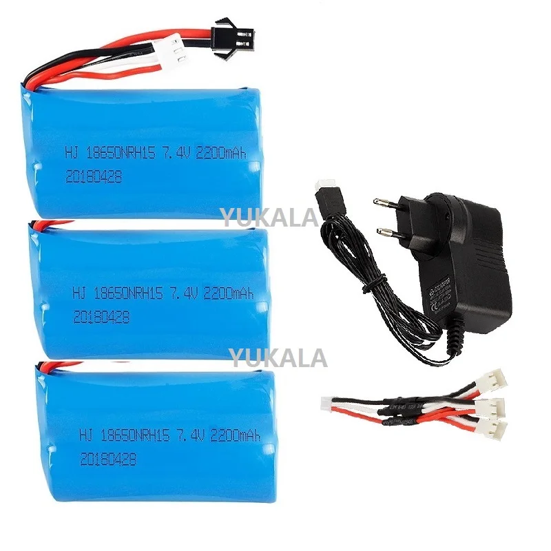 аккумулятор smjst 74 в 2200 мач lipo 18650 для wltoys 1043