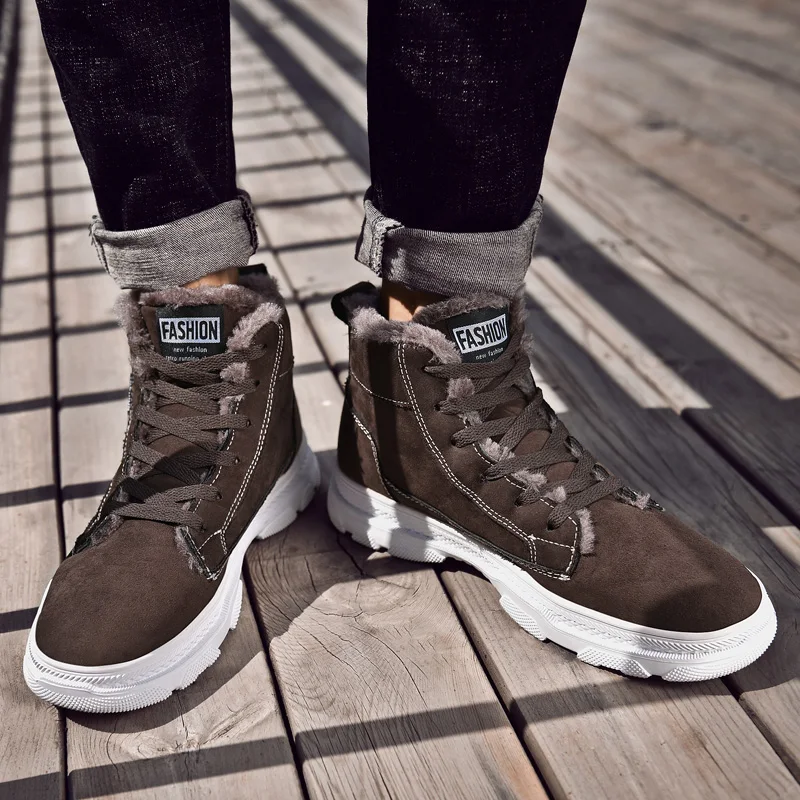 

CYYTL High Quality Men's Winter Outdoor Trekking Hiking Boots Mens Skid Resistant Hiking Shoes Waterproof Platform