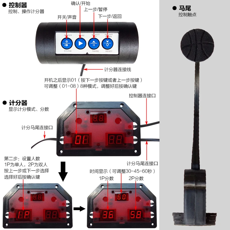 Крытая баскетбольная стреляющая машина Электронная автомобильная игра для дома