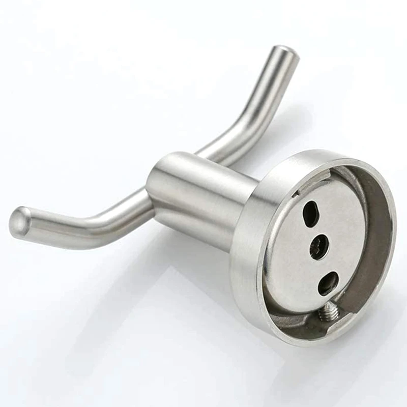 

Double Robe Hook, 304 Stainless Steel Coat and Towel Hooks for Bathroom Wall Mounted, Brushed Nickel