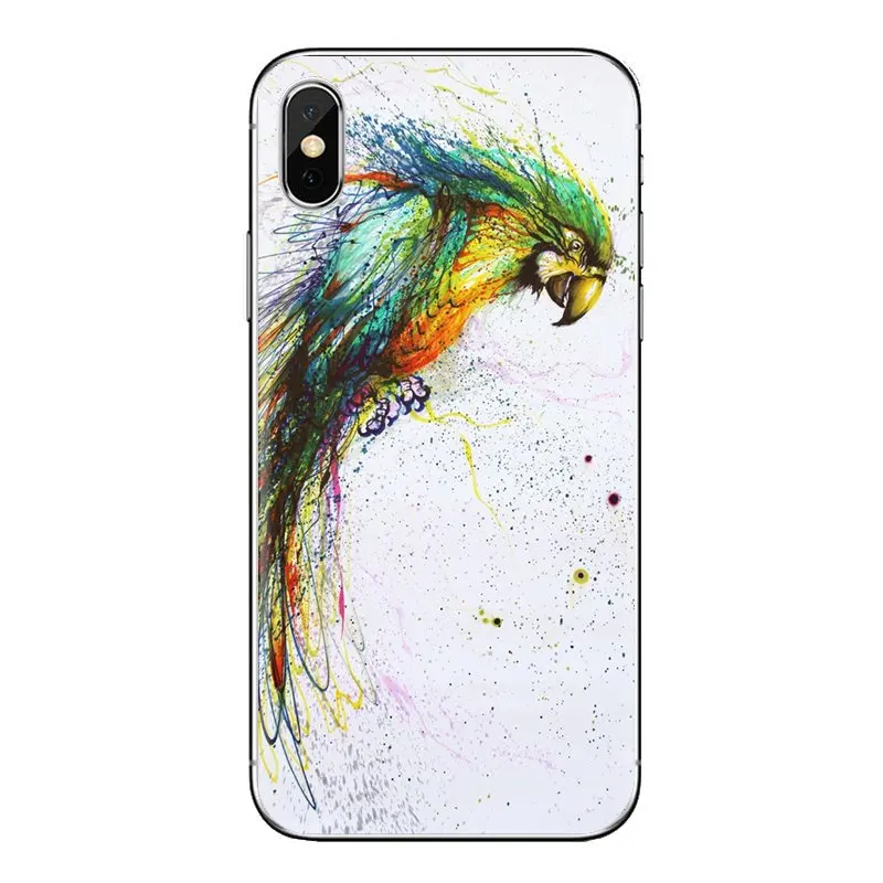The bird watercolor painting Soft Transparent Case For Huawei Nova 2 3 2i 3i Y6 Y7 Y9 Prime Pro GR3 GR5 2017 2018 2019 Y5II Y6II |
