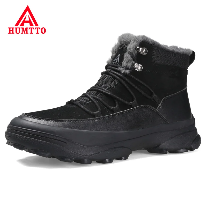 HUMTTO Waterproof Hiking Shoes Sport Mountain Winter Boots Mens Leather Hunting Trekking Boots Outdoor Climbing Sneakers for Men