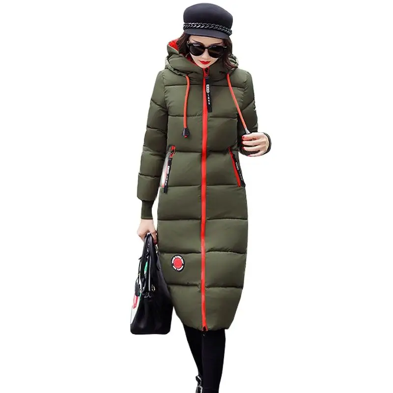 Зимняя шуба с капюшоном Толстый теплый рыхлый хлопок Ватные парки|Женские