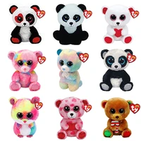 15 cm ty beanie big eyes panda bear hamster series cute appease sleeping stuffed doll plush baby toys boy and girl birthday gift