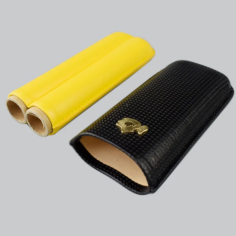 

COHIBA Embossed Leather Cigar Case Holder 2 Tube Gift Box