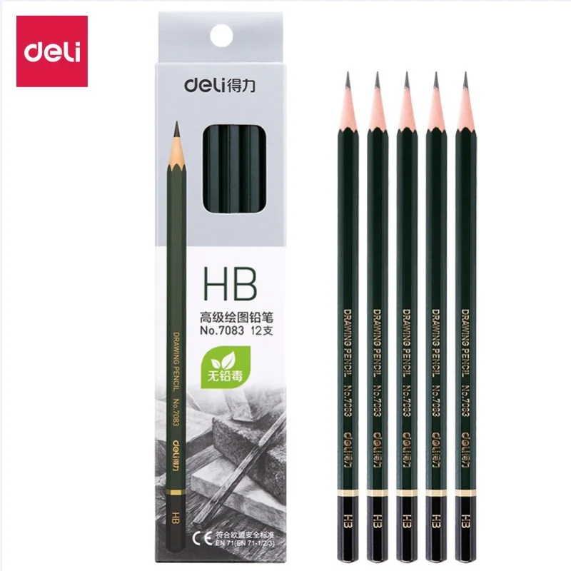 

HB/2B/2H Sketch Charcoal Pen 12 Pack Drawing Writing Pencil Exam Mandatory Paint Card Preferred Art supplies drawing robot