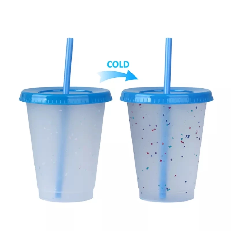 Пластиковая соломенная чашка многоразового использования 473 мл 16 унций без