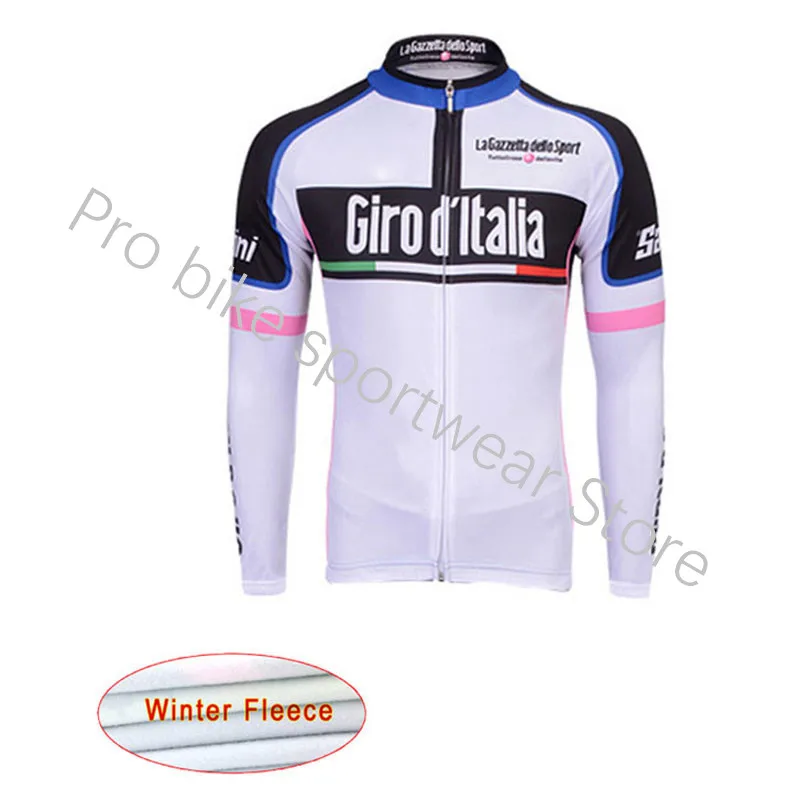 Tour de italy Зимняя Теплая Флисовая велосипедная одежда с длинным рукавом для гонок, велосипедная Спортивная одежда для мужчин, велосипедная майка Ropa ciclismo I4