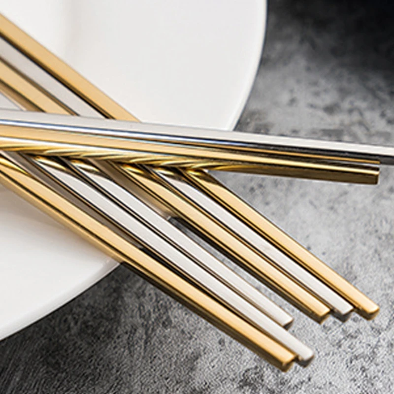 

5PCS Dinner Cutlery Set Ergonomic Design Flatware Set Fork Knives Dessert Spoon Long Handle Mirror Gold Christmas Tableware