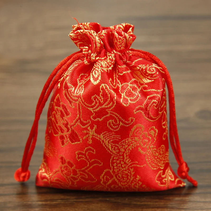 Бархатные сумки с драконами для украшений мешочки на шнурке упаковки подарков