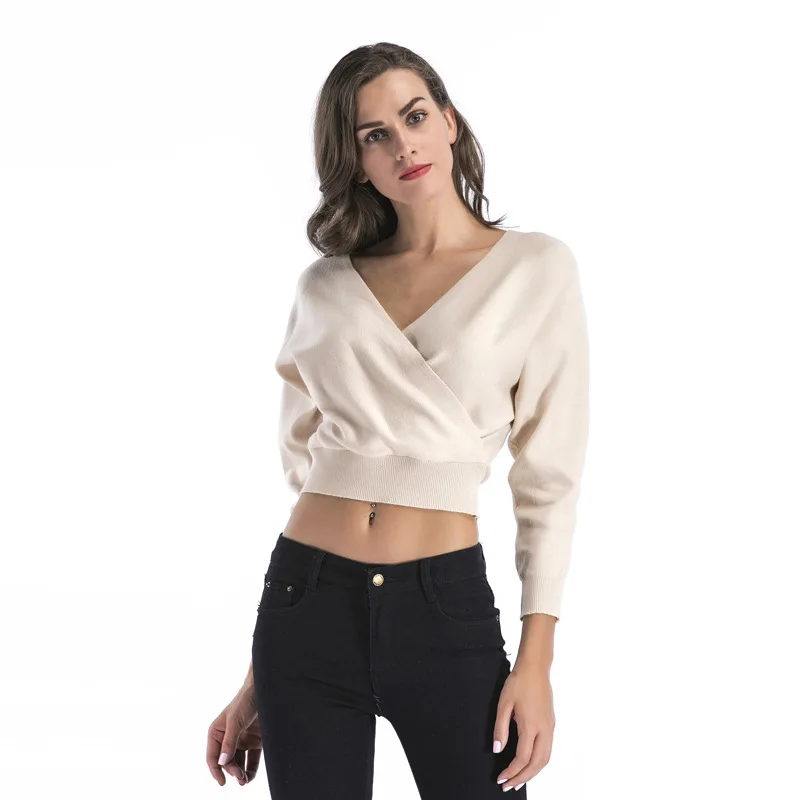 

TRODEAM V-Neck Sweater Women Fashion Spring Autumn Winter Tops Women Knitted Pullovers Long Sleeve Jumper Pull Femme Clothing