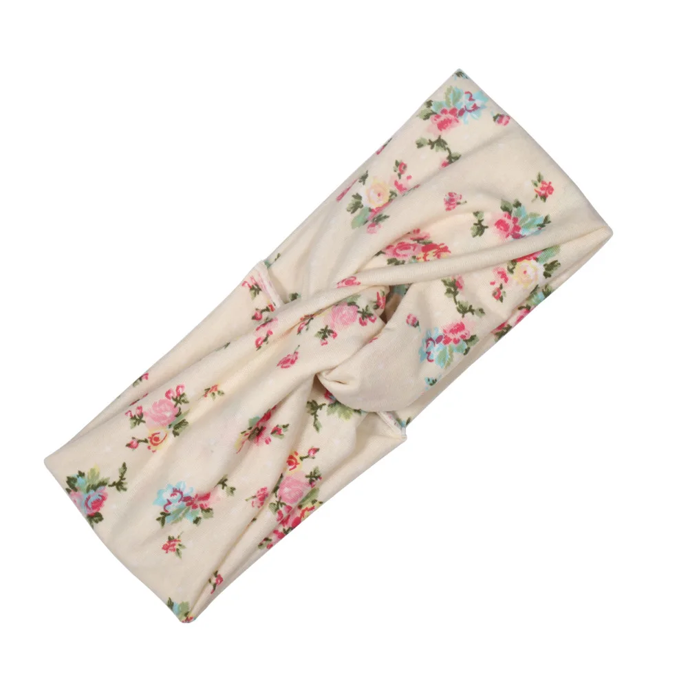 

Women Girls Flower Print Sport Cross Hairband Headband Fashion Hair Band Accessories