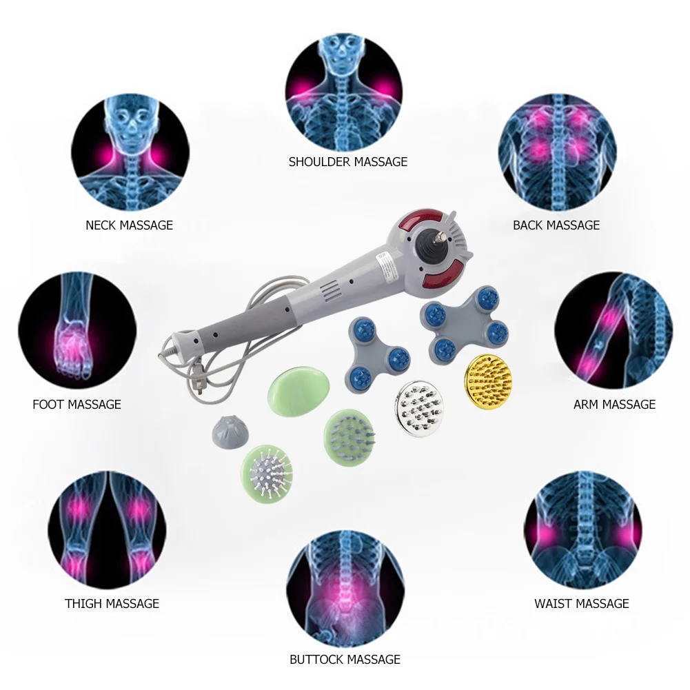 

8 in 1 Electric Massager Hammer Multifunctional Cervical Vertebra Roller Body Massager Health Care
