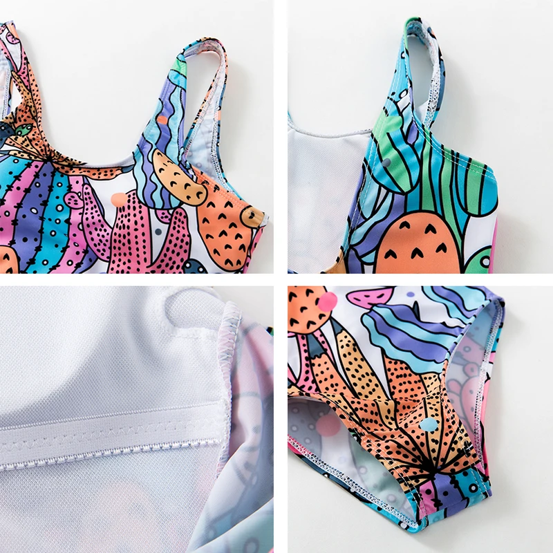 Одинаковый купальник для всей семьи купальный костюм мамы и дочки цельное бикини