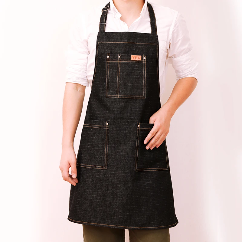 Ковбойский фартук корейская мода Кофейня Парикмахерская деление Цветочная