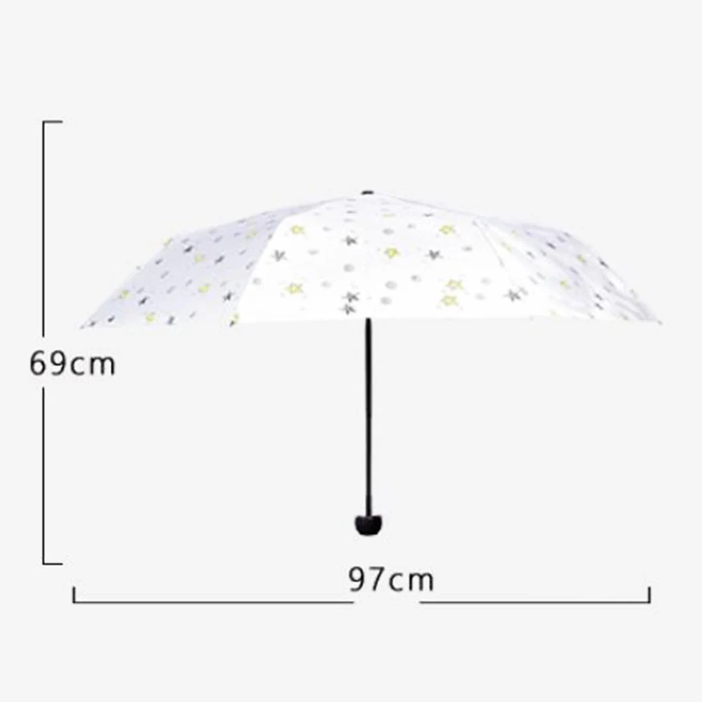

Fashion Stars Print Folding Waterproof Windproof Anti UV Mini Umbrella Parasol