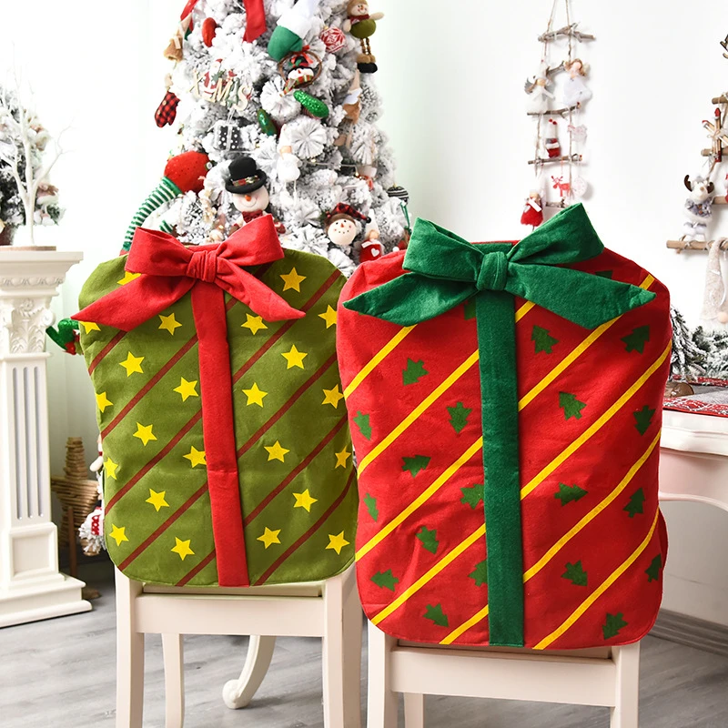 

2022 New Year Chair Cover Decor DIY Christmas Decorations for Home Noel Party Dinner Table Chair Back Cover Decor Navidad Natal