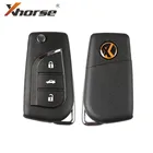 Универсальный пульт дистанционного управления Xhorse VVDI2 для Toyota, 3 кнопки, проводной пульт дистанционного управления Xhorse XKTO00EN, 1 шт.