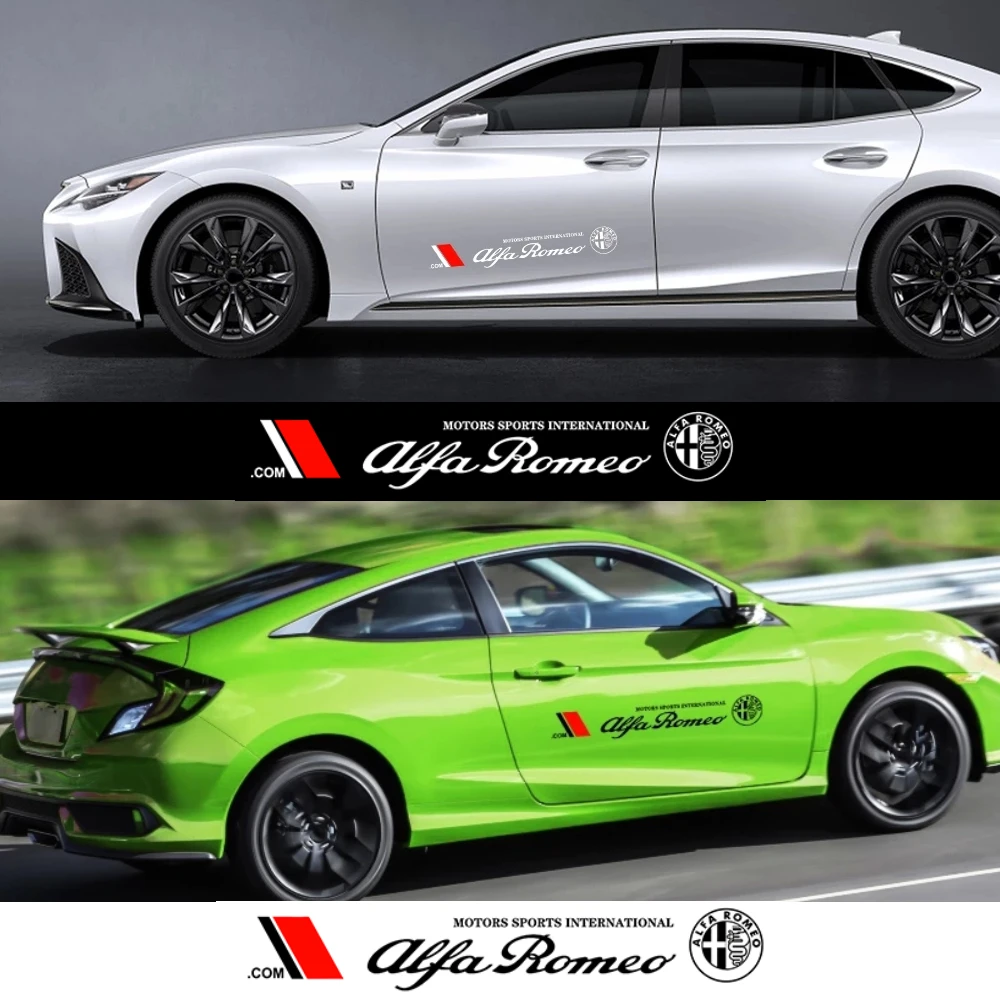 

Car Styling Door Sticker Accessories Both Sides Body Logo Decal Vinyl Film For Alfa Romeo Mito Giulietta 159 GTA GT Stelvio