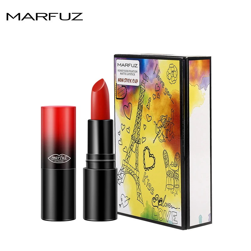 Новинка матовая водостойкая бархатная помада MARFUZ 8 цветов сексуальный