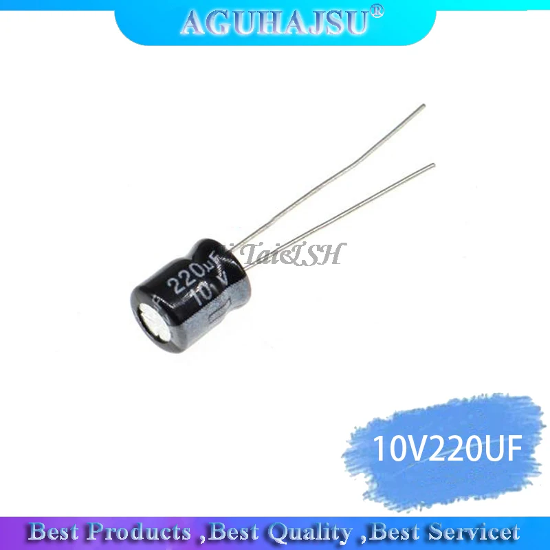 

50 шт Высокое качество 10V220UF 6*7 мм 220 мкФ 10V 6*7 электролитический конденсатор с алюминиевой крышкой