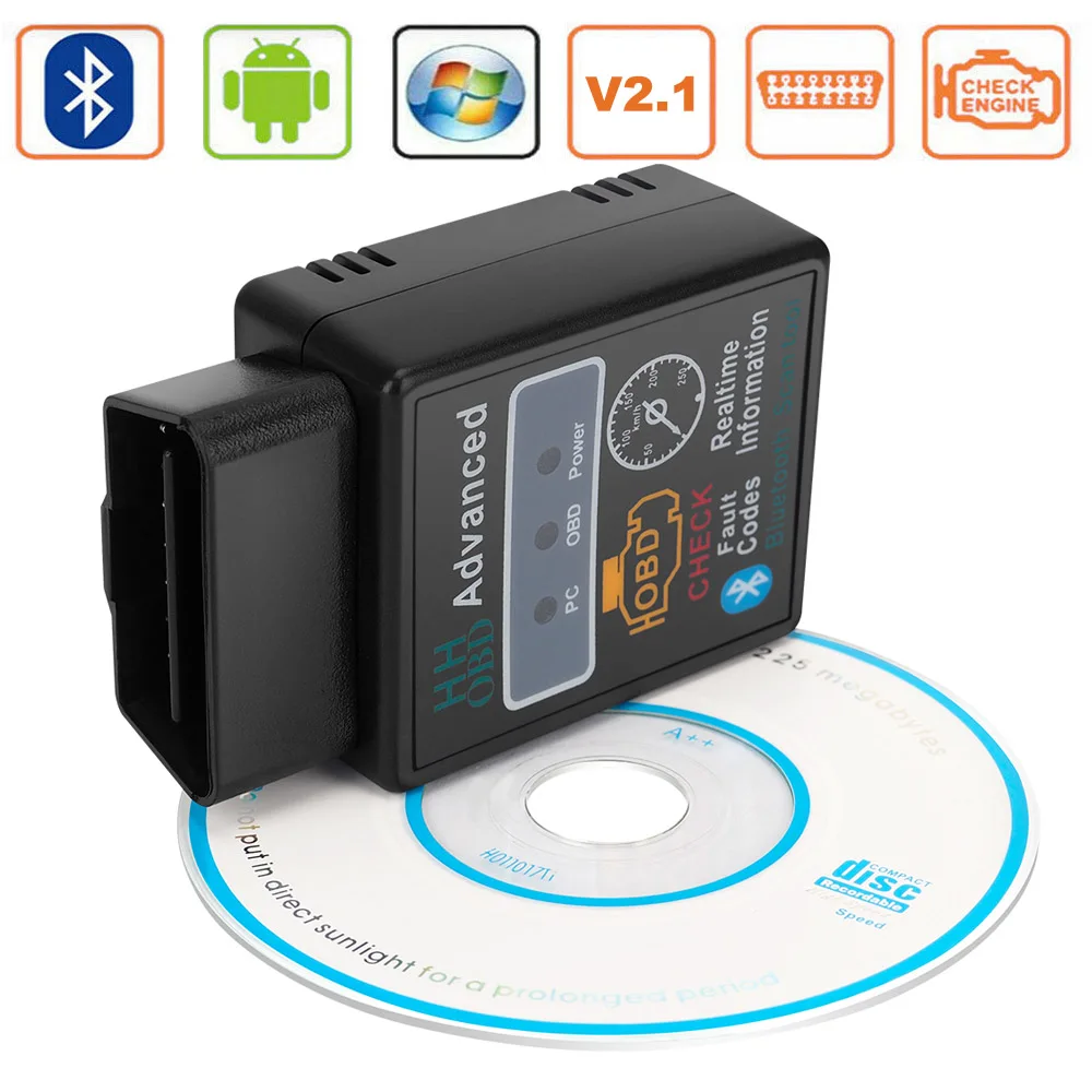 Bluetooth сканер ELM327 V2.1 OBD2 II автомобильный диагностический инструмент для Buick Opel Ford