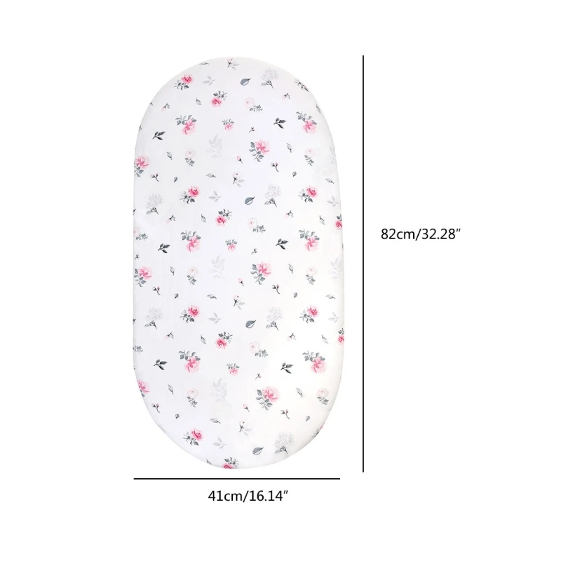 

Baby Moses Basket Bed Crib Care Pad Covers Print Fitted Sheet Soft Stretchy Craddle Sheets for Mattress Mat Cover Bedding