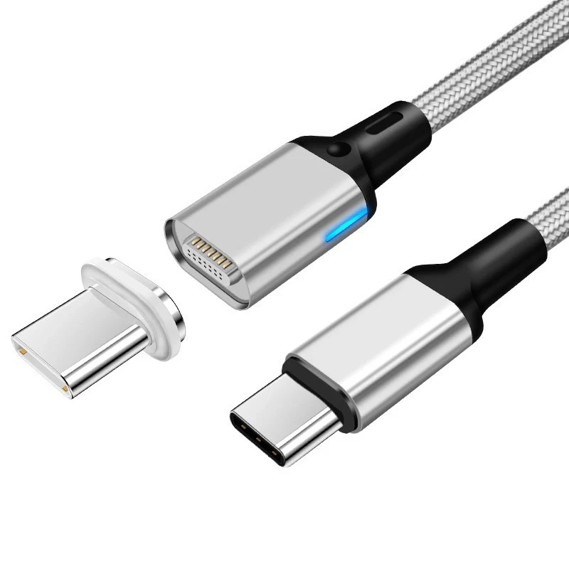 USB-C Магнитный кабель Алюминий сплав нейлон Тип Type-C для быстрой зарядки