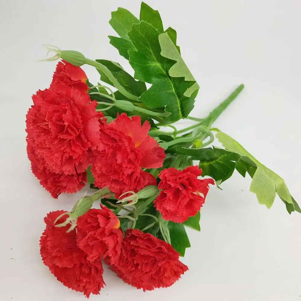 Домашний искусственный цветок гвоздика маленькое свадебное украшение зеленое