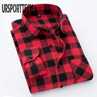 black and red plaid shirt men autumn winter flannel checkered shirt men shirts long sleeve chemise homme cotton male check shirt