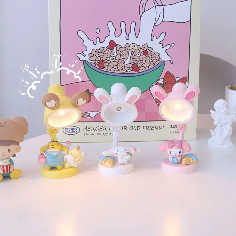 Sanrioed Kawaii My Melody Cinnamoroll Kt мини настольная лампа аниме милая творческая Diy девушка