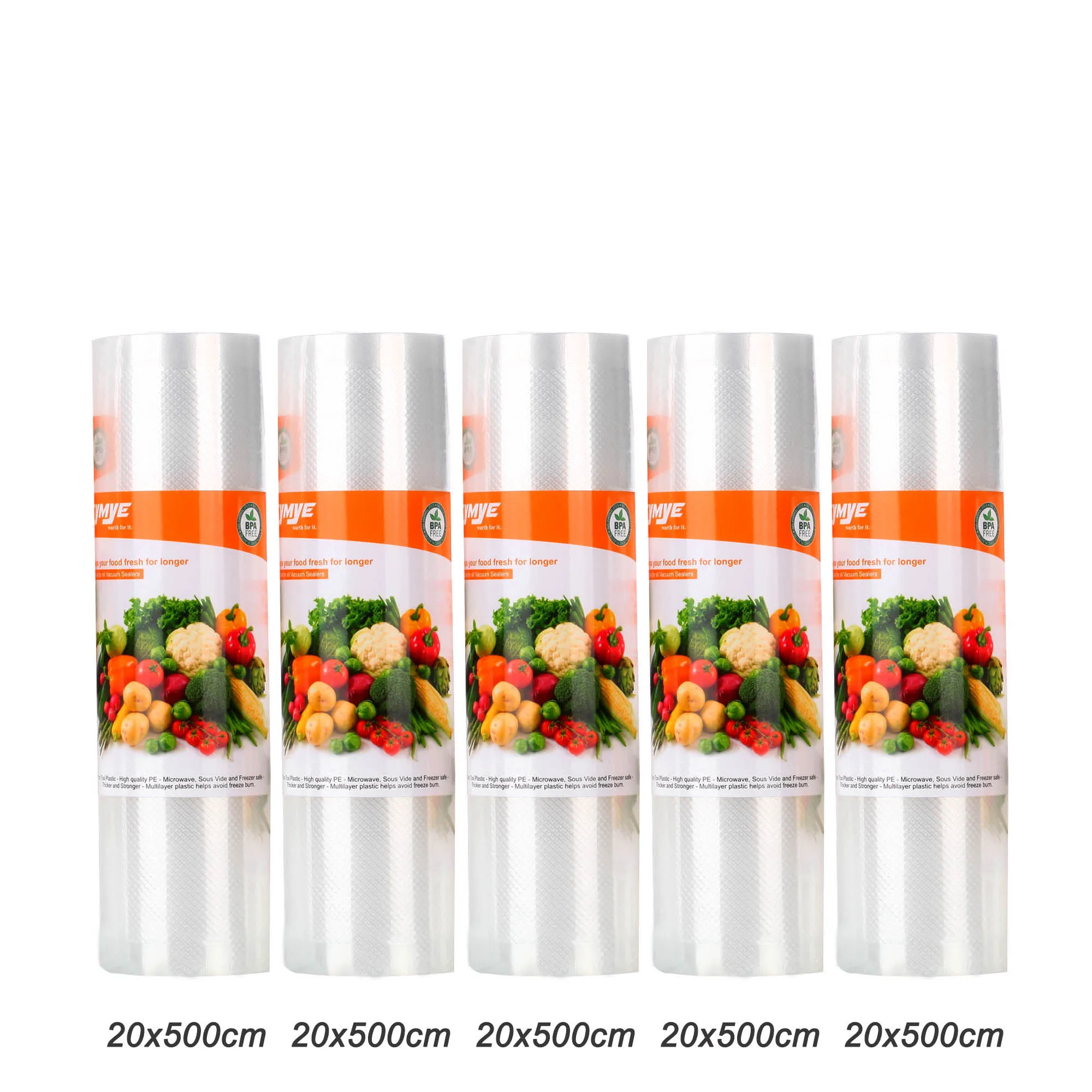 20cm 5PCS Cymye еда держатель для хранения сумки VB01 вакуумные пластиковый ролик изготовление размеров под заказ сумки для винные пробки к для сохранения свежести продуктов - Цвет: 20cm 5PCS