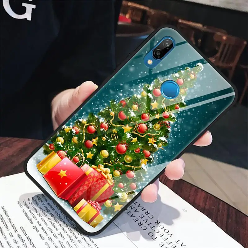 sdlwshu Счастливого Рождества модный Рождественский чехол с лосем для huawei P30 P20 Pro Lite P20 Lite mate 30 20X10 9 Pro Lite чехлы с закаленным стеклом - Цвет: sdlwshu
