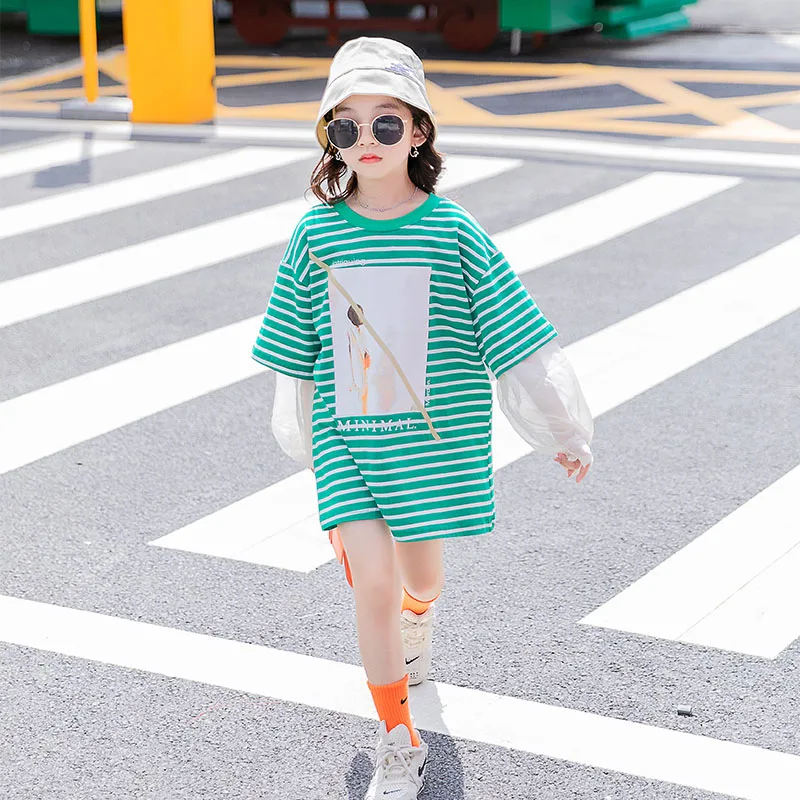 Свитер для девочек осень 2020 комплект из 2 предметов с длинным рукавом имитация