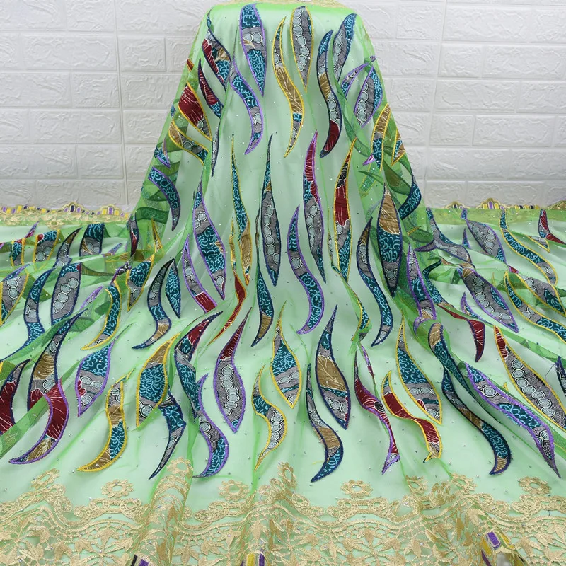 Последнее Африканское кружево высокого качества нигерийский гипюровый шнур