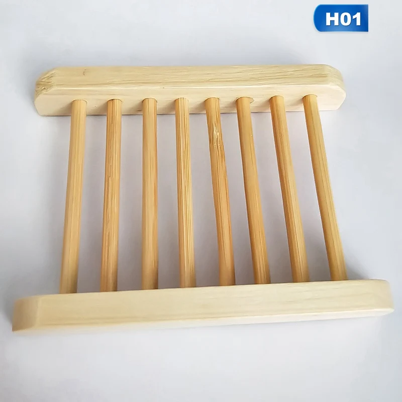 Поднос для мыла из натурального бамбука деревянный держатель полка хранения