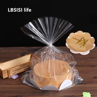 lbsisi life 20sets 6 8 inch bread paper packing bags candy cookie cake boxes cookie clear party gift wedding paper self stand