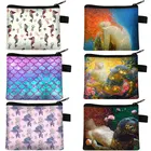 Кошелек для монет с изображением русалки, для девочек