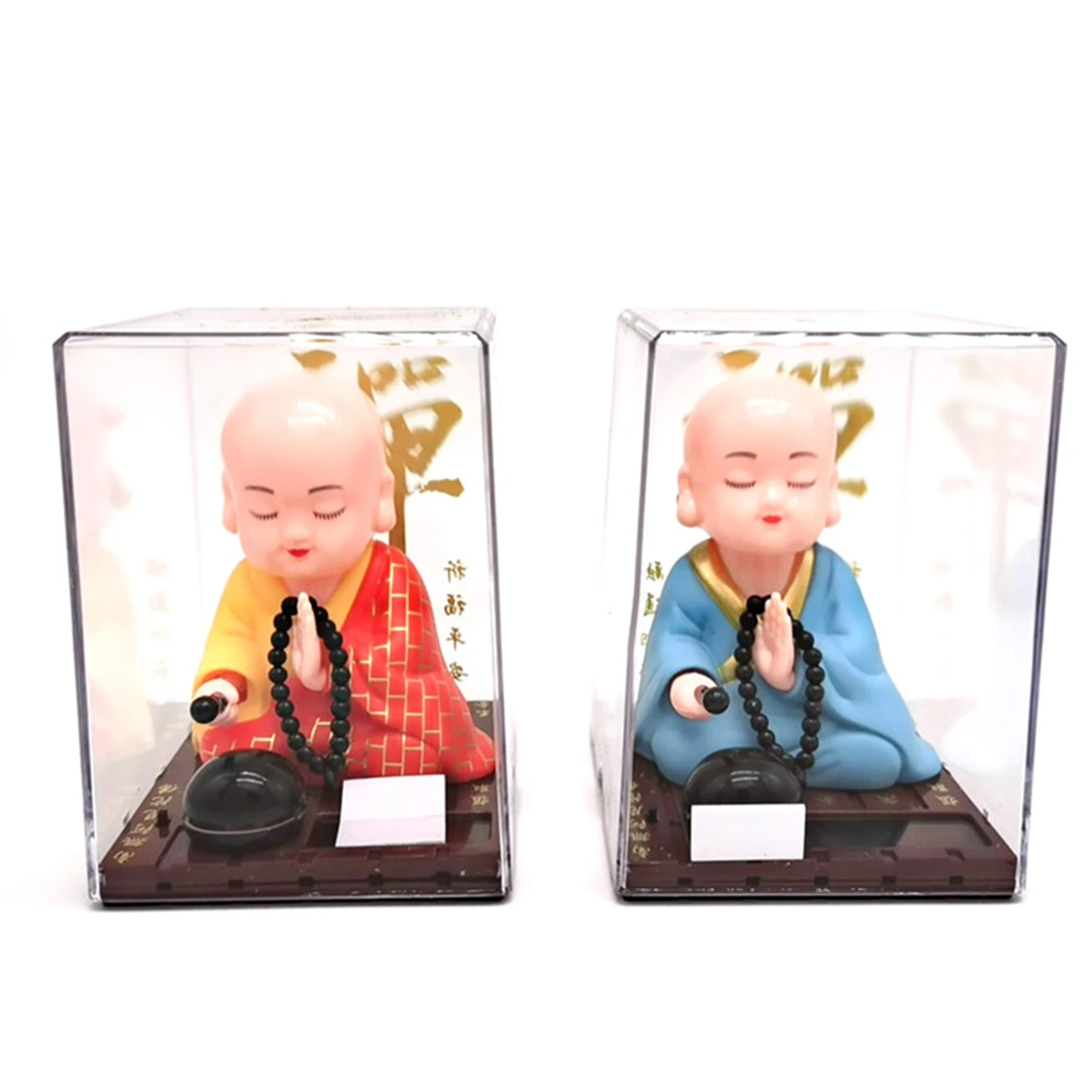 

Car Interior Ornaments Solar Shake Head Little Monk Good Fortune Car Rearview Mirror Pendant Birthday Gifts Auto Decor Accessory