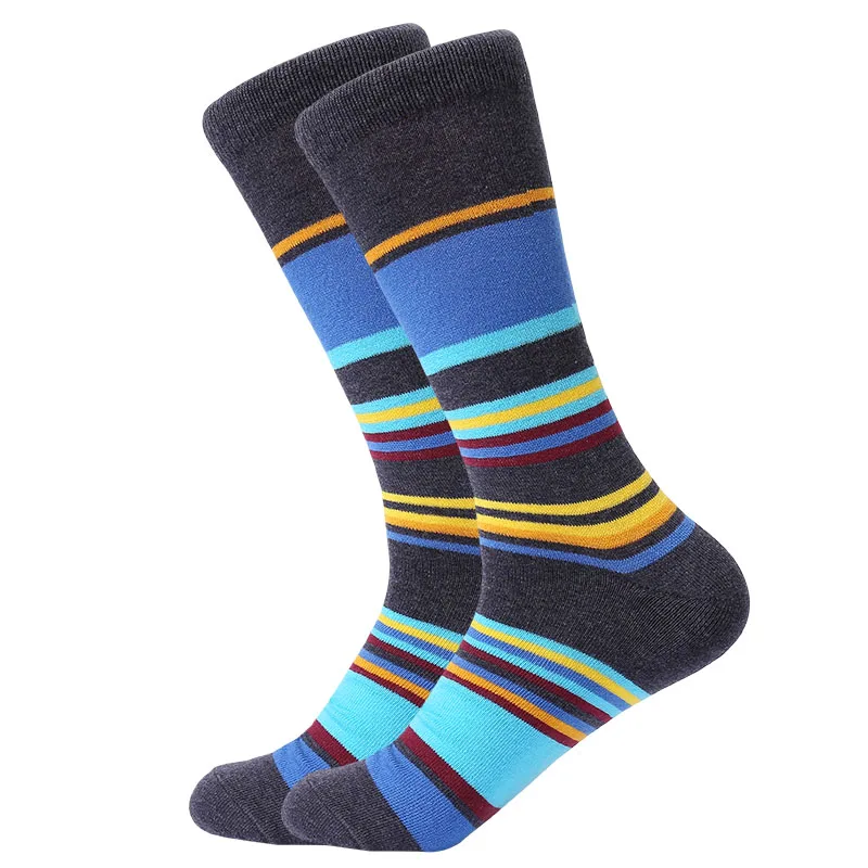 LETSBUY/1 пара, хлопковые мужские носки, Harajuku, цветные, Веселый день, медведь, рыба, длинные, теплые, нарядные носки для мужчин, для свадьбы, Рождества - Цвет: 1626C