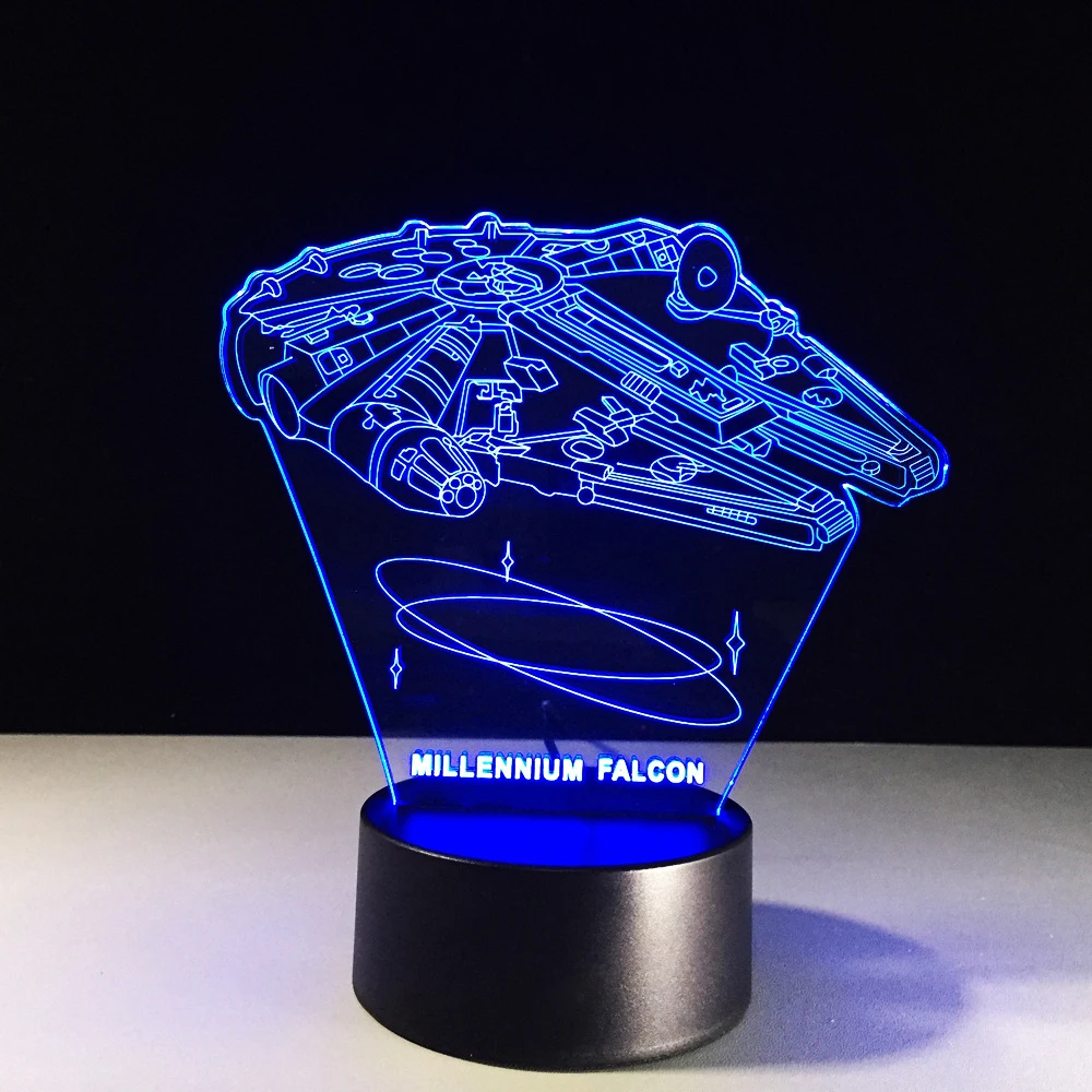 Светодиодный ночник Сокол 3D цветная атмосферная настольная лампа украшение для