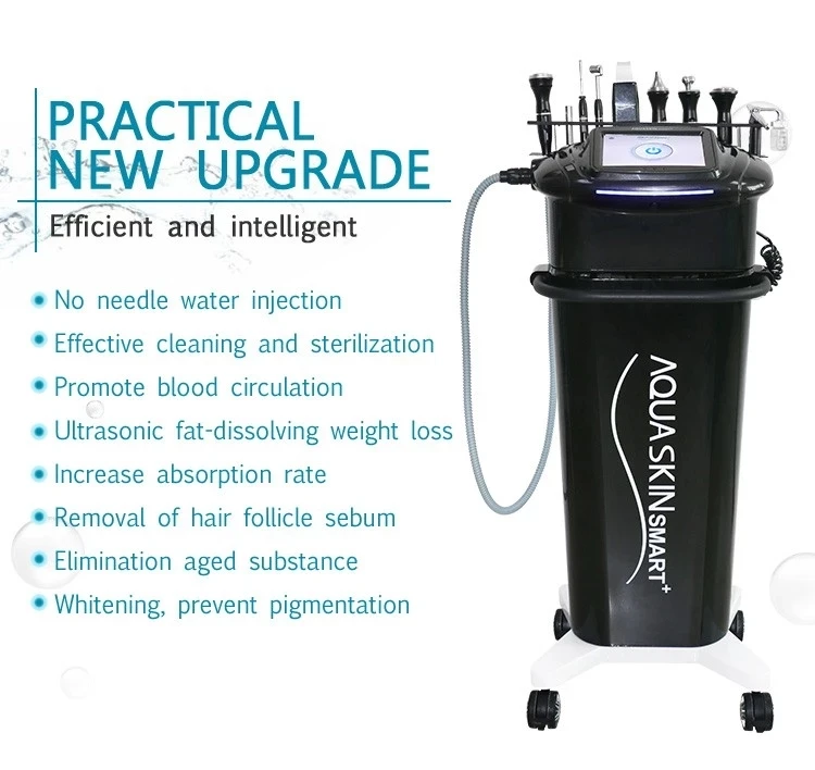 

China beauty salon equipment pore vacuum 8 in 1 microdermabrasion machine oxygen jet peel machine