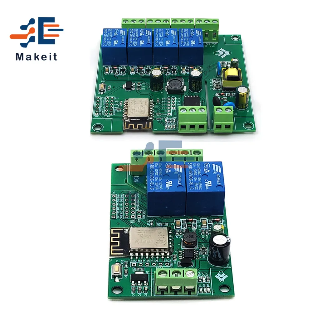 5V/8 80V ESP8266 Беспроводной WI FI 2 канала 4 Канальный Релейный Модуль ESP 12F макетная плата